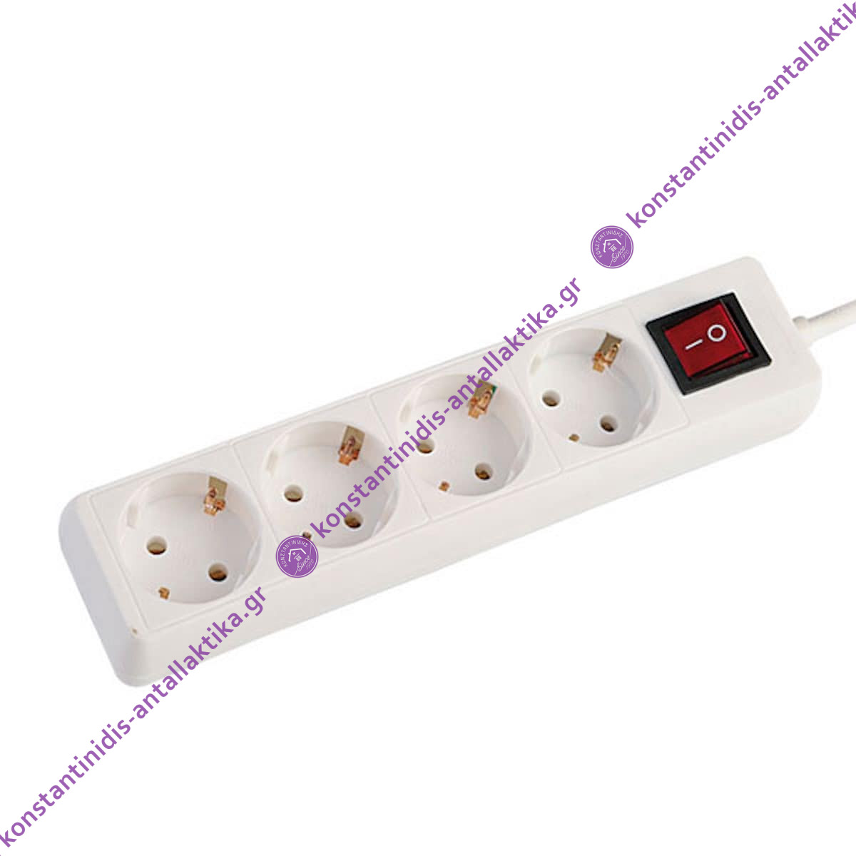 Πολύπριζο 4 Θέσεων 3x1.5mm