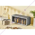 Βάση Μπαχαρικών Με Έξι Βαζάκια 33x14x14cm