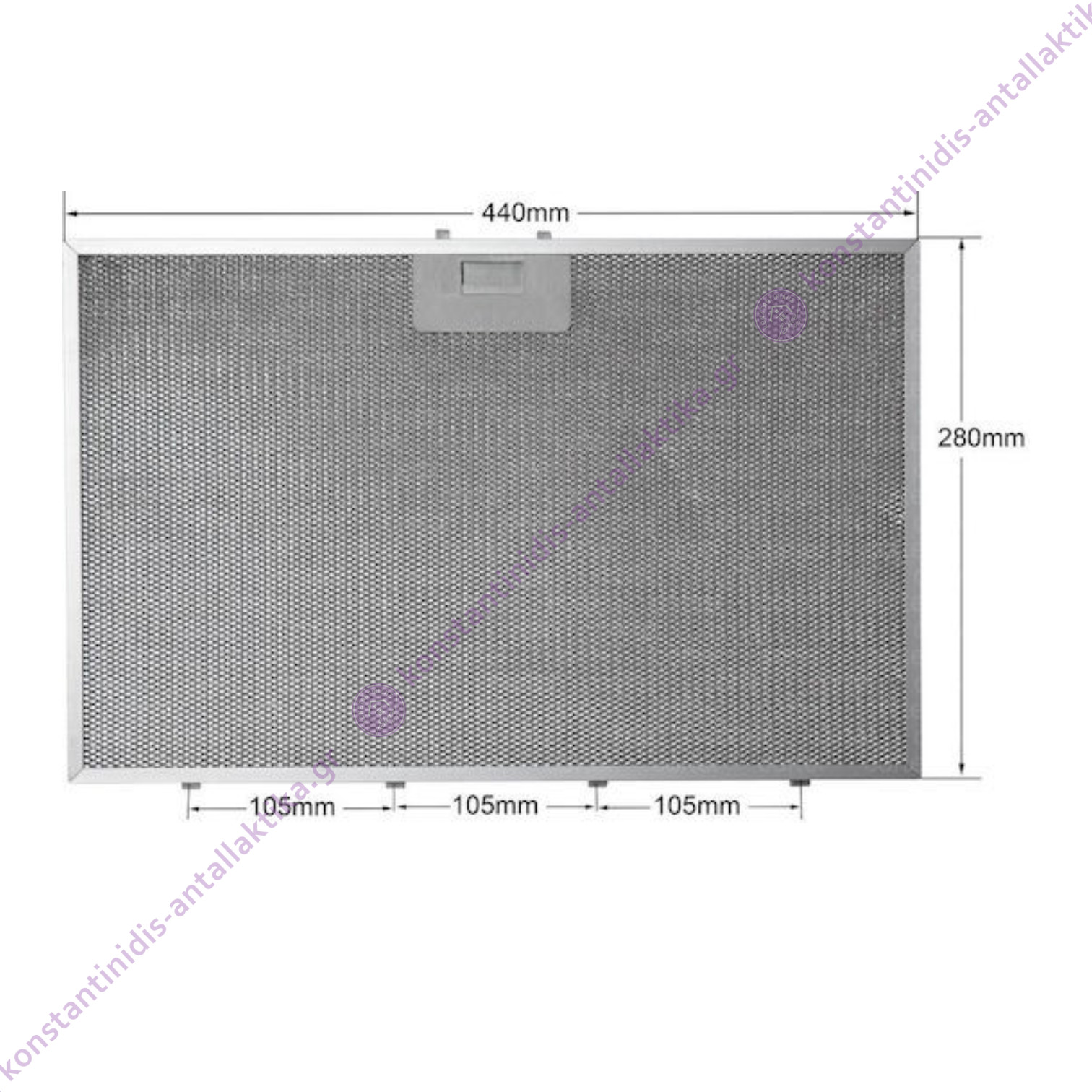 Φίλτρο Απορροφητήρα Μεταλλικό Teka DGE60 28 x 44 cm